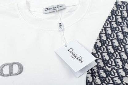 2025ss embroidered splicing t-shirt