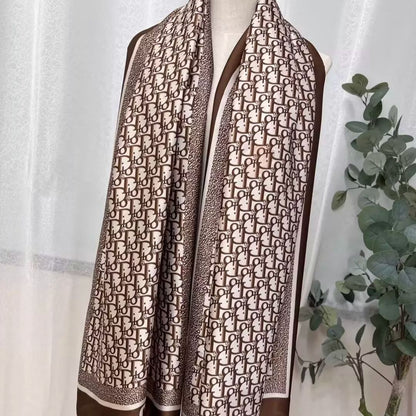 Classic Full Monogram Long Silk Scarf