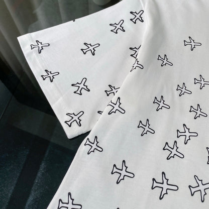 New small plane printing t-shirt