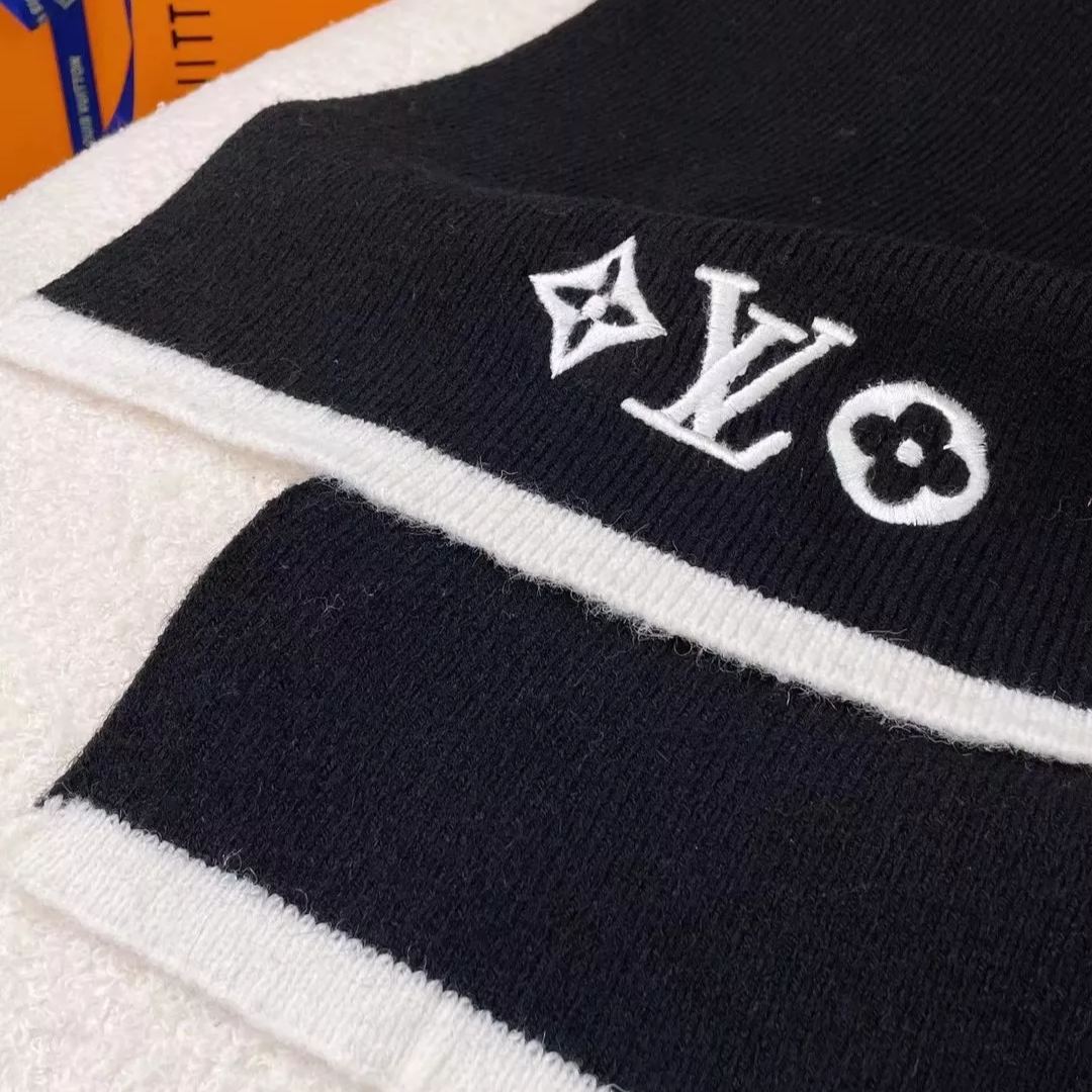 Solid Embroidered Monogram Scarf