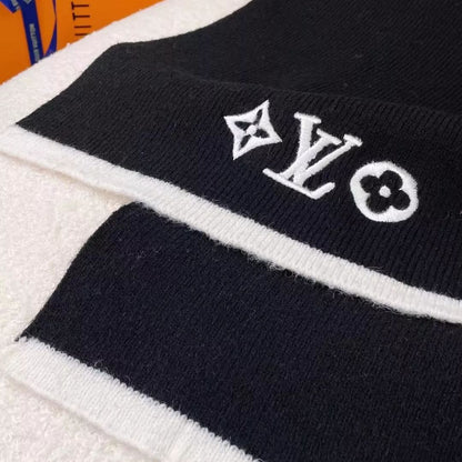 Solid Embroidered Monogram Scarf