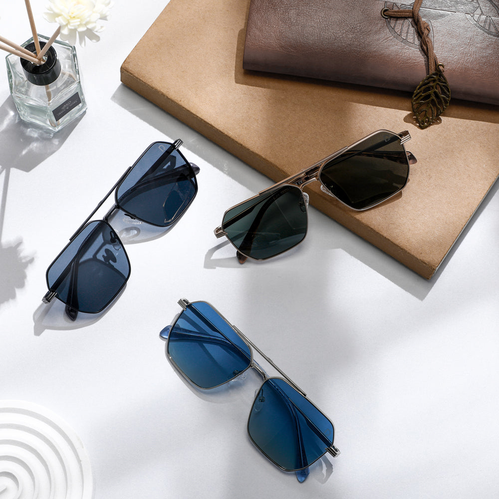 Dollger Retro-Vintage Aviator Tinted Sunglasses