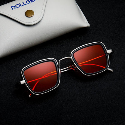 Dollger Metal Square Frame Sunglasses