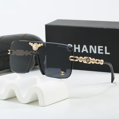 Half frame metal sunglasses