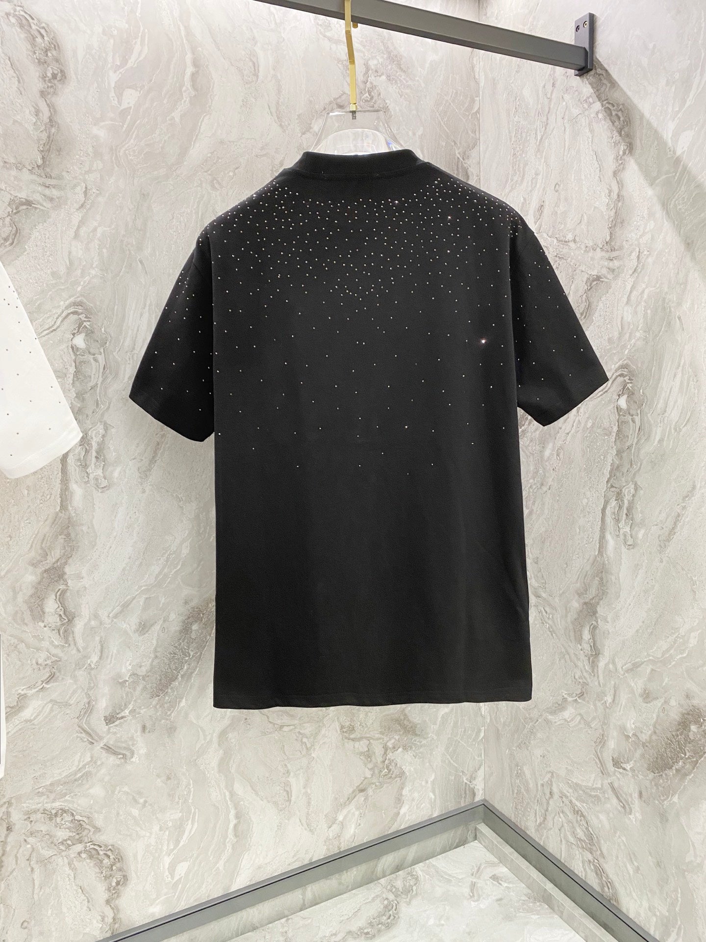 Embroidery band drill personality t-shirt