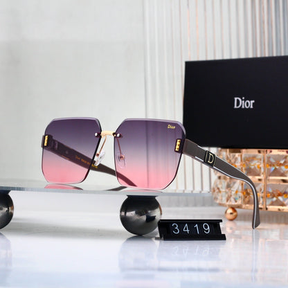 Half Frame Square Gradient Sunglasses
