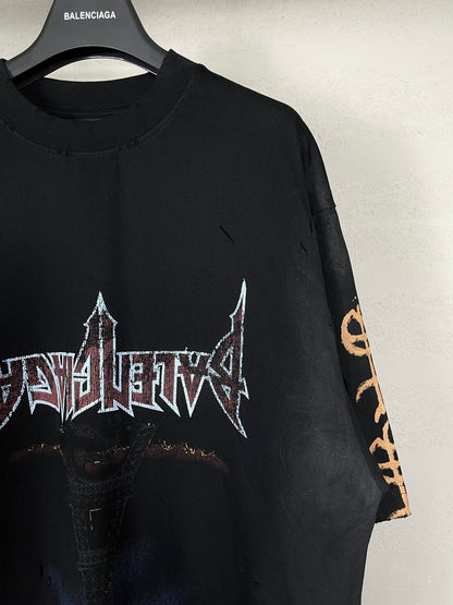 Wash gradient pattern t-shirt