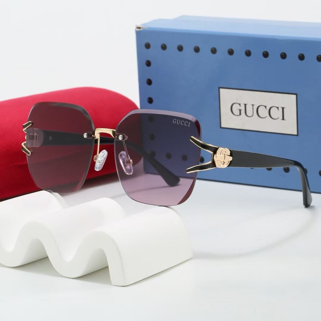 Gradient frameless thin sunglasses