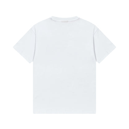 Colorful embroidered pure cotton t-shirt