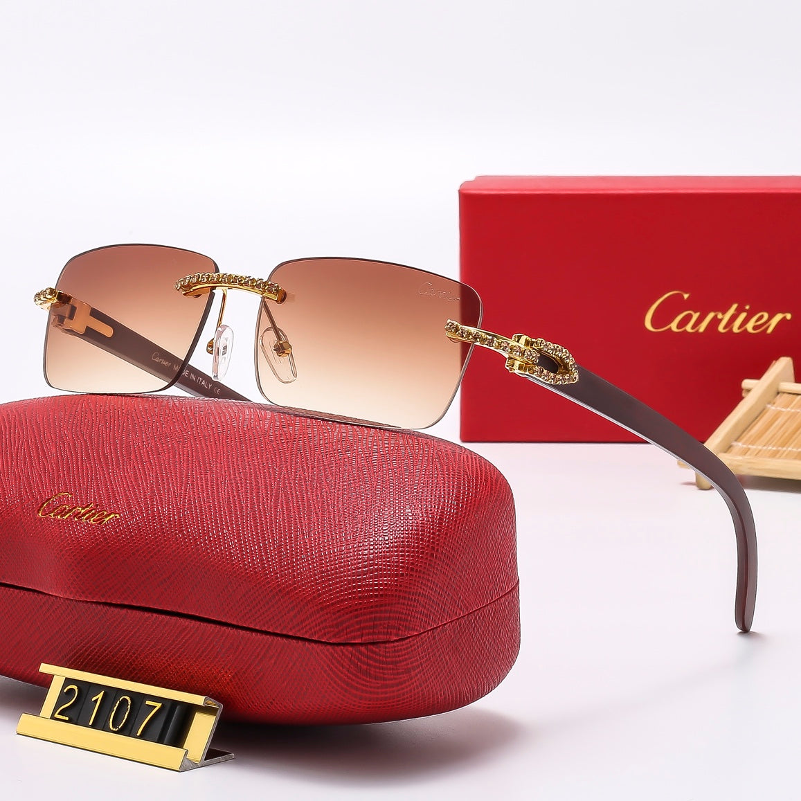 6 Colors Diamond Frameless Sunglasses 2107