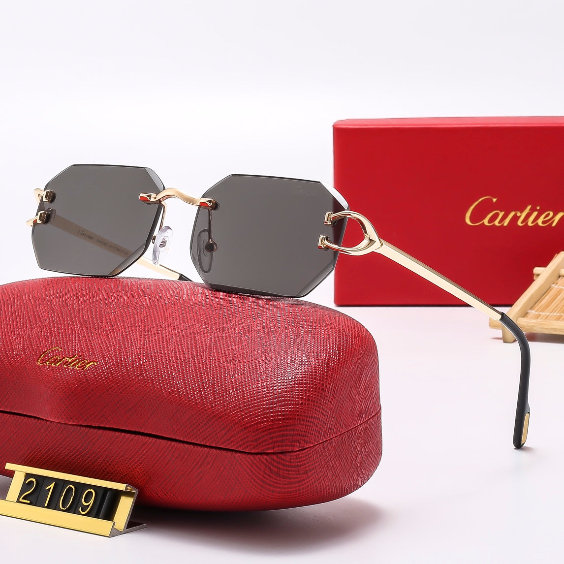 5 ColorsFashion Frameless Sunglasses2109