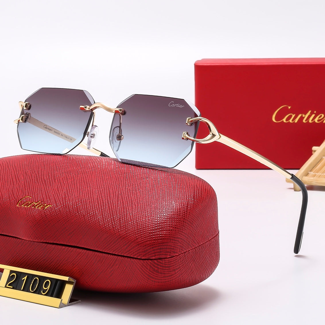 5 ColorsFashion Frameless Sunglasses2109