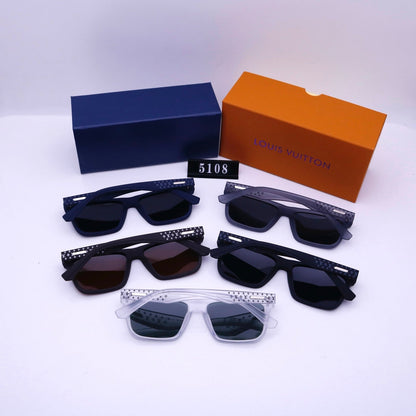 Vintage Fashion Embossed Square Frame Sunglasses