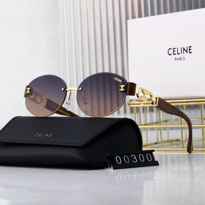 Retro Rimless Round Metal Sunglasses