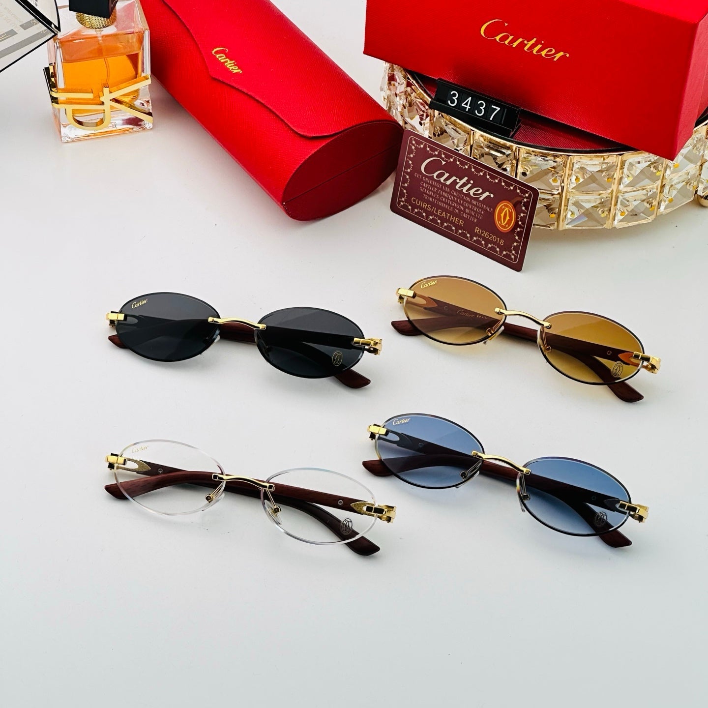 4 colors fashion sunglasses 3437